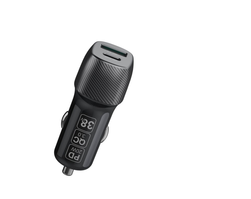 COFI 1453 38W Dual 1x USB 1x Typ-C Quick Auto Ladegerät Schnell-Adapter  Smartphone-Ladegerät