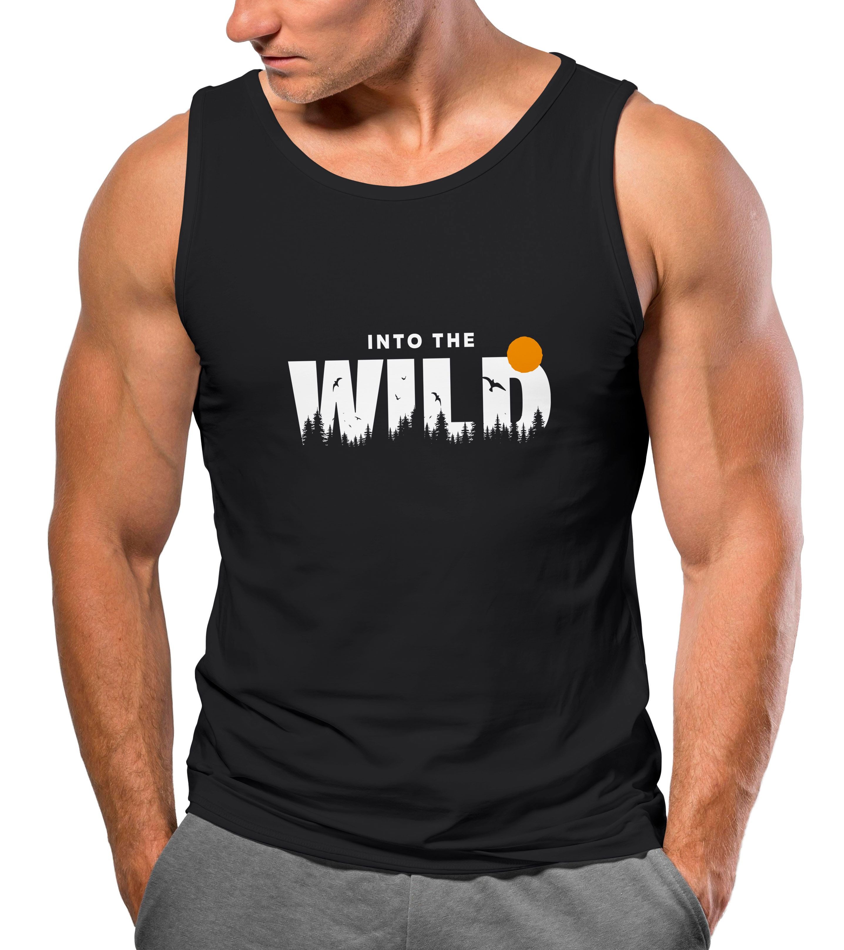 Neverless Tanktop Herren Tank-Top Brustprint Bedruckt günstig online kaufen