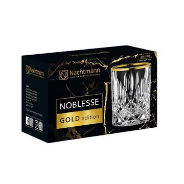 Nachtmann Schnapsglas Nachtmann Noblesse Whiskybecher GOLD Edition SET/2, Kristallglas