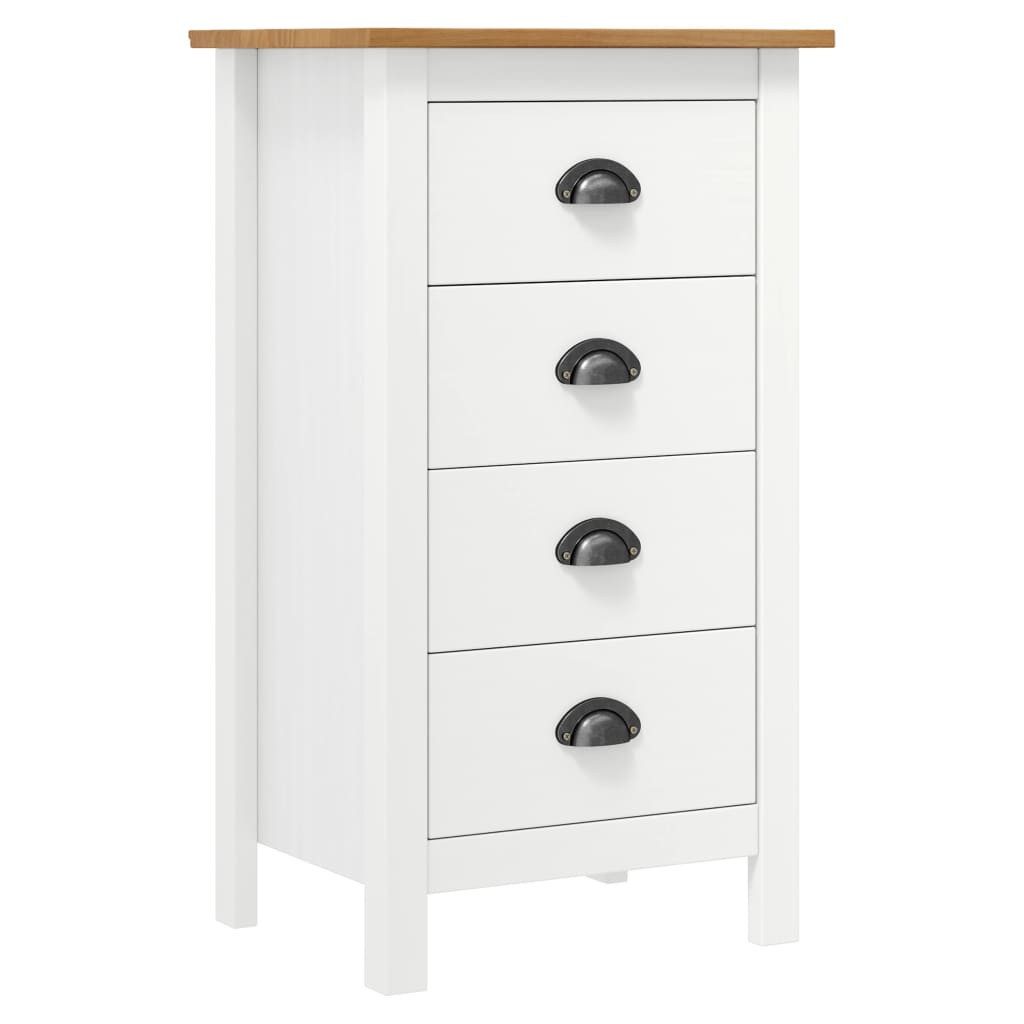 Sideboard Hill Range Weiß 46ã35ã80 Cm Massivholz Kiefer günstig online kaufen