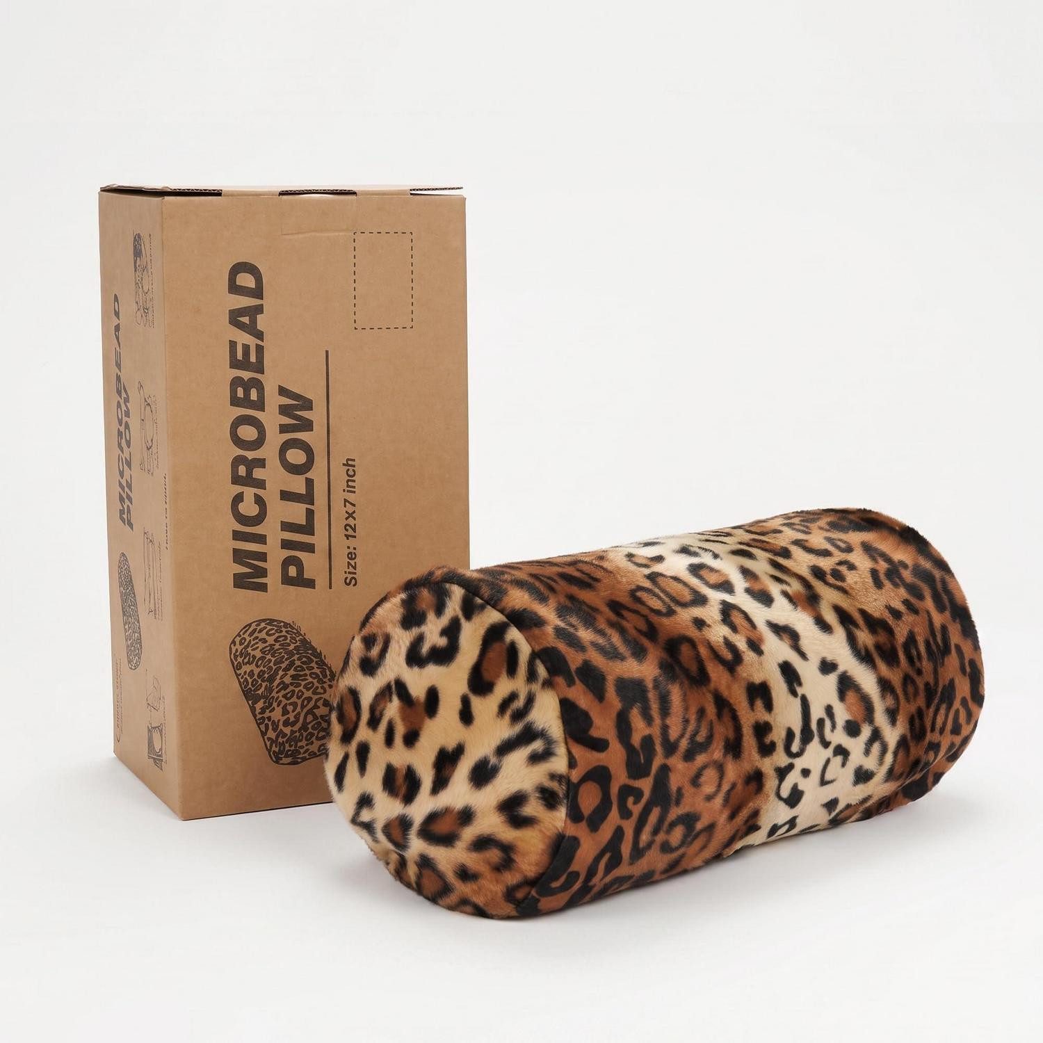 LuxusKollektion Nackenkissen Nackenkissen Zylinder Leopard 30x18cm