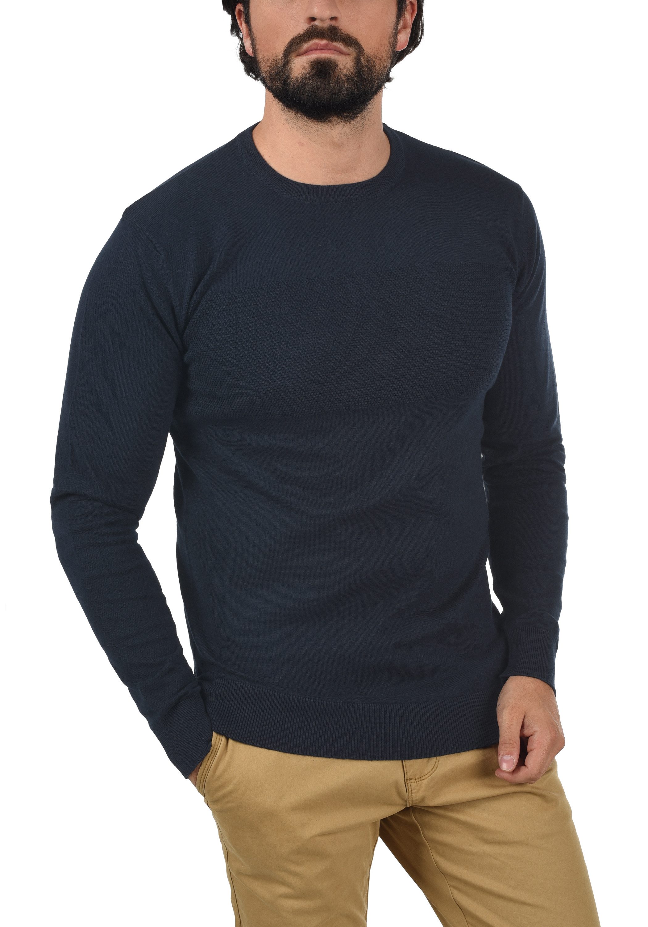 Indicode Strickpullover IDErnesto Strickpulli aus Feinstrick