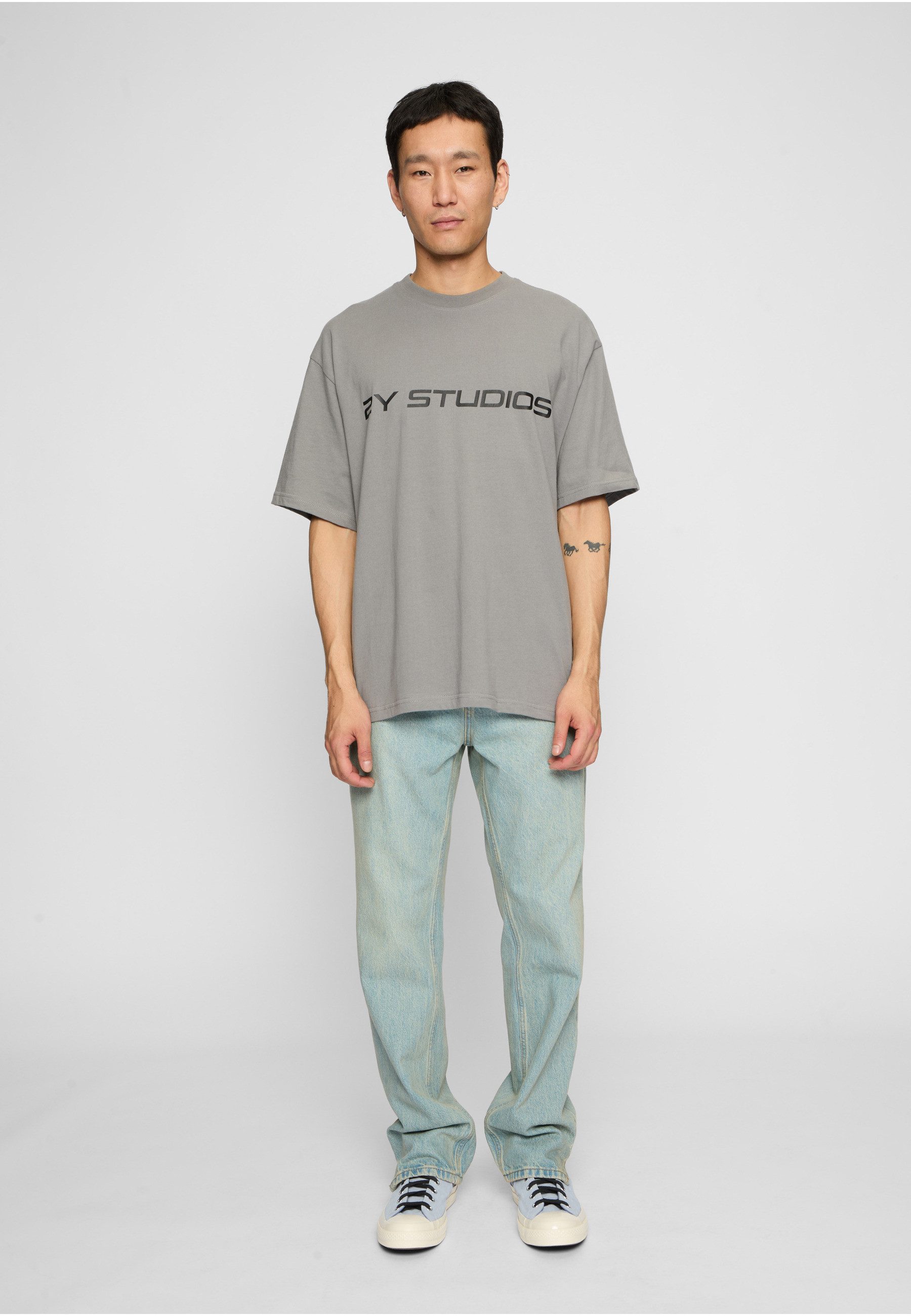 2Y Studios T-Shirt 2Y Studios Herren Logo Oversize Tee (1-tlg)