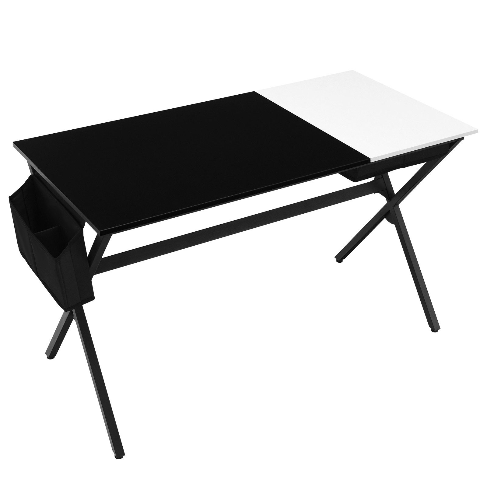 COSTWAY Schreibtisch, mit Seitentasche&verstecktem Fach, Metallrahmen, 120c günstig online kaufen