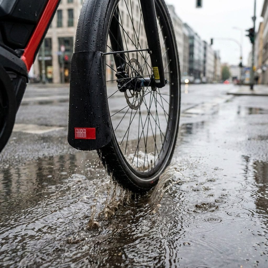 Fahrer Schutzblech Spritzlappen Latz E-Bike Fahrer schwarz 22 x 12 (LxB)