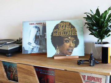 Big Fudge Organizer Holz Vinylplatten Aufbewahrung: Buchenholz Plattenspielerständer, Wooden Vinyl Record Storage: Beechwood Record Stand