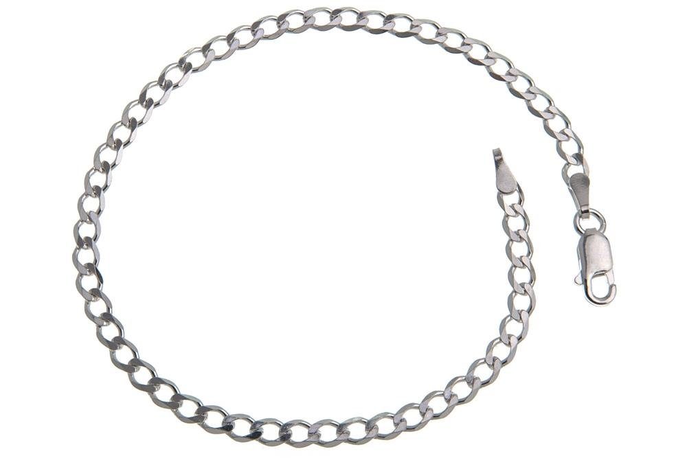 Silberkettenstore Silberkette Panzerkette Armband 3mm - 925 Silber, Länge wählbar