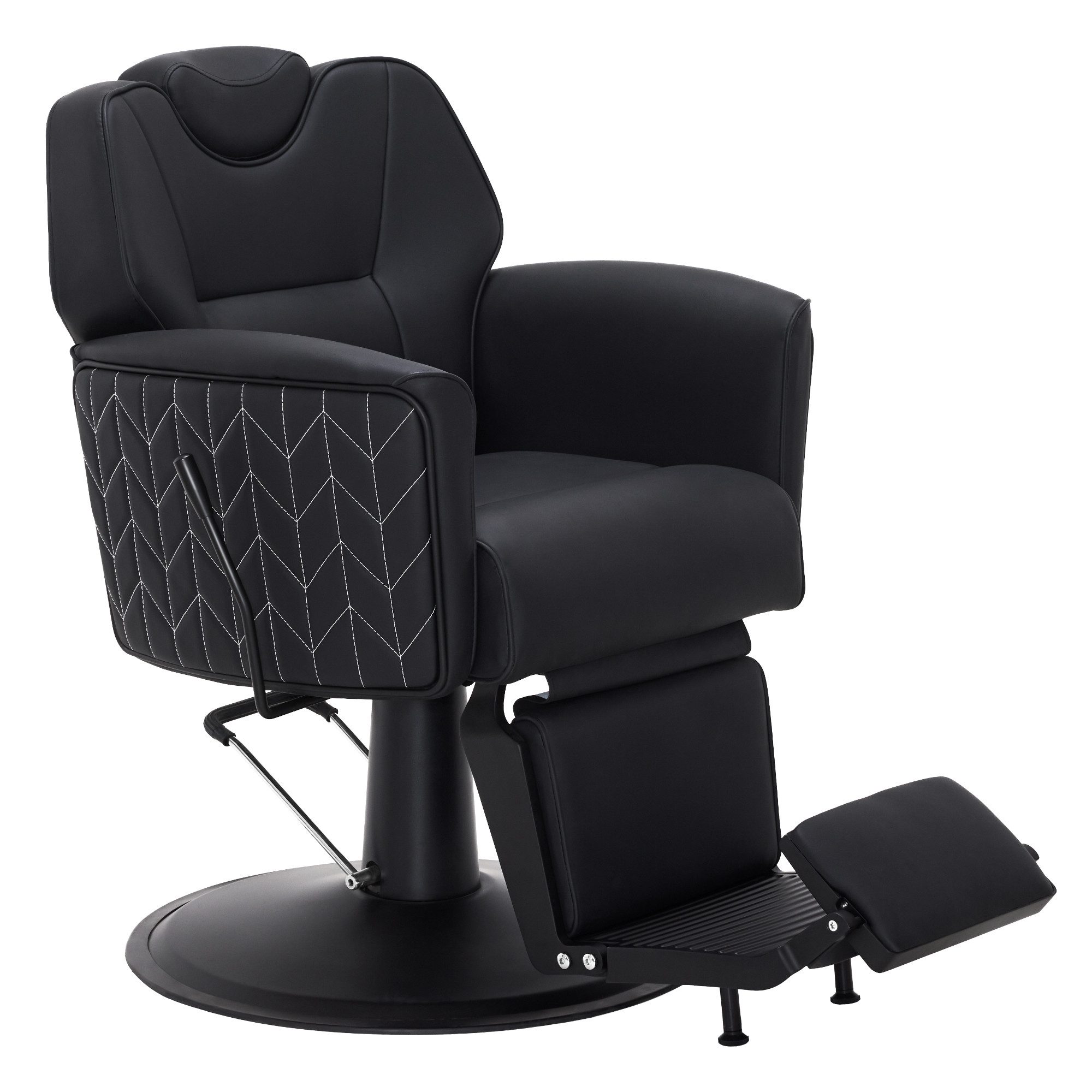 Barberpub Stuhl BarberPub Friseurstuhl Friseureinrichtung 2625 (Schwarz)
