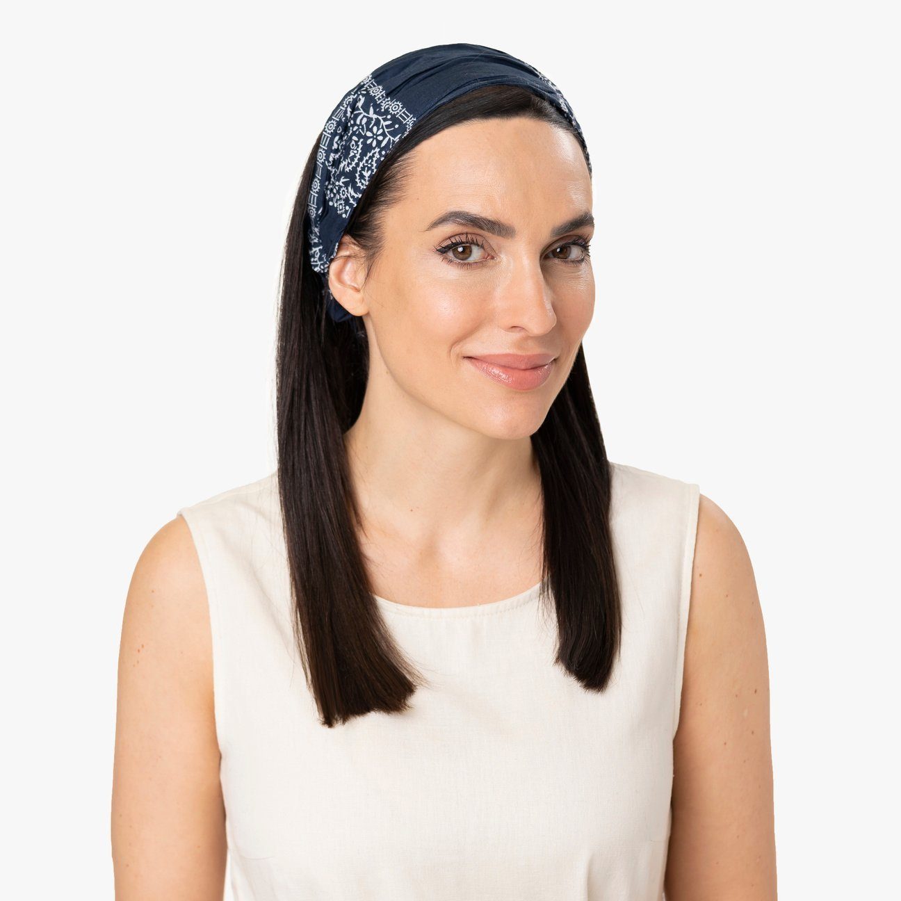 Headband (1-St) Lipodo blau Stirnband