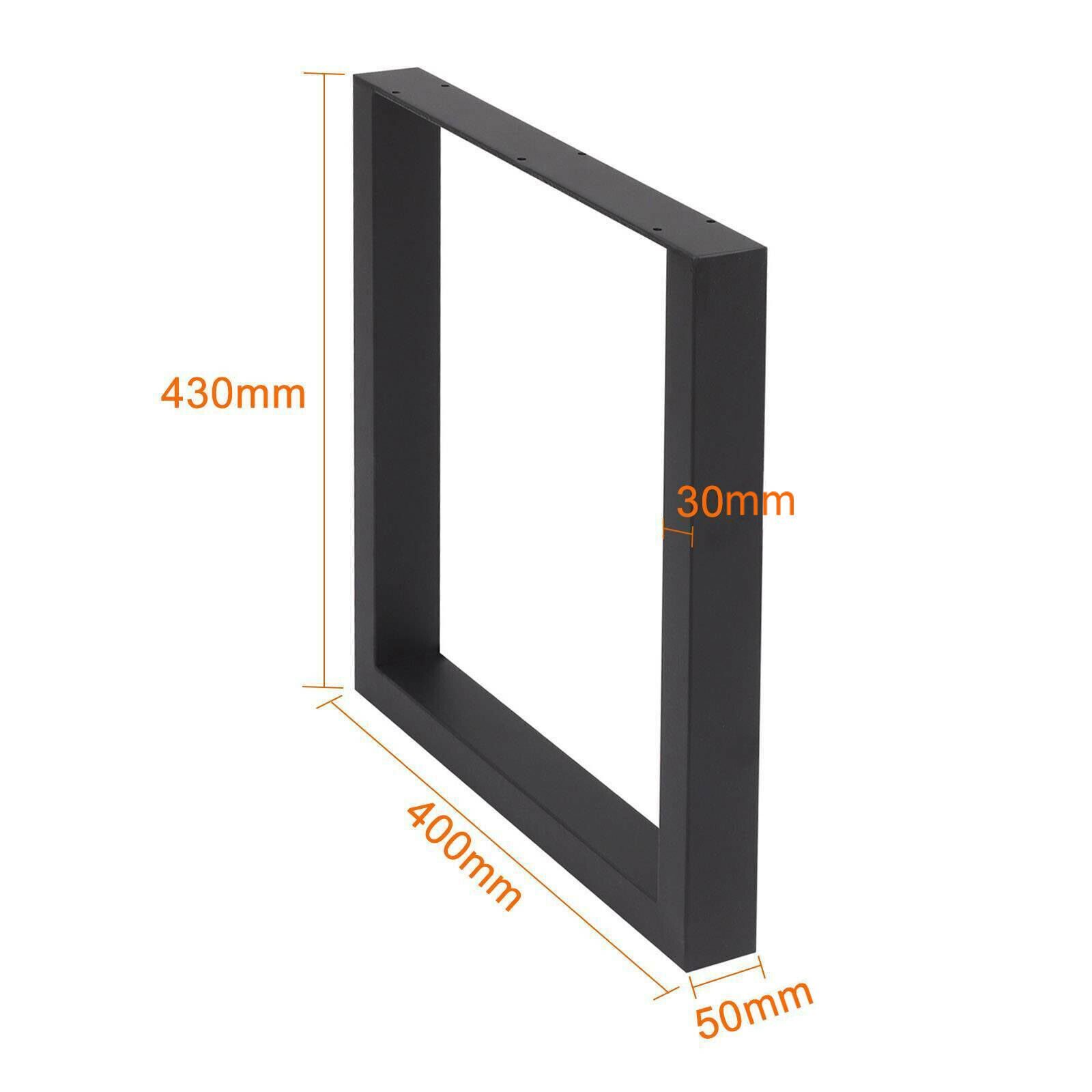 Youyijia Möbelfuß 2 Stück Metall Tischbeine 43x40cm Tischbeine Metall Schwarz