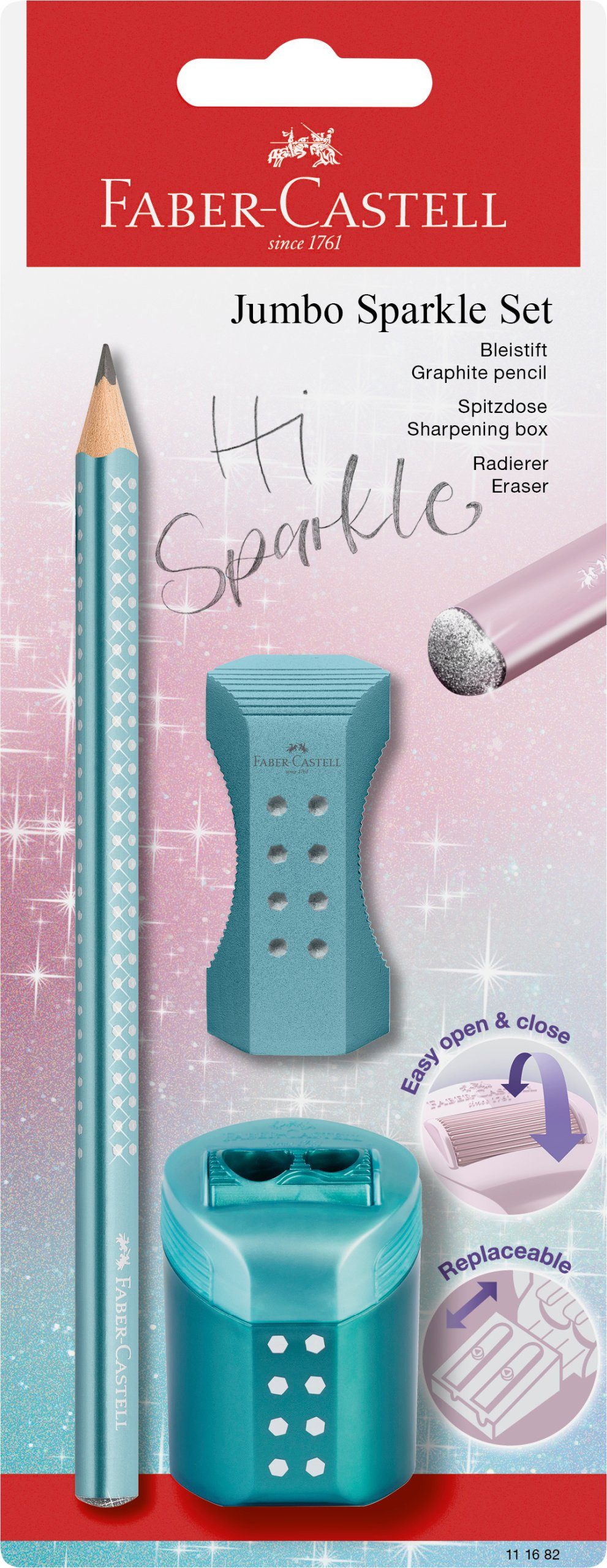 Faber-Castell Bleistift Bleistiftset Jumbo Sparkle Set Cosmic