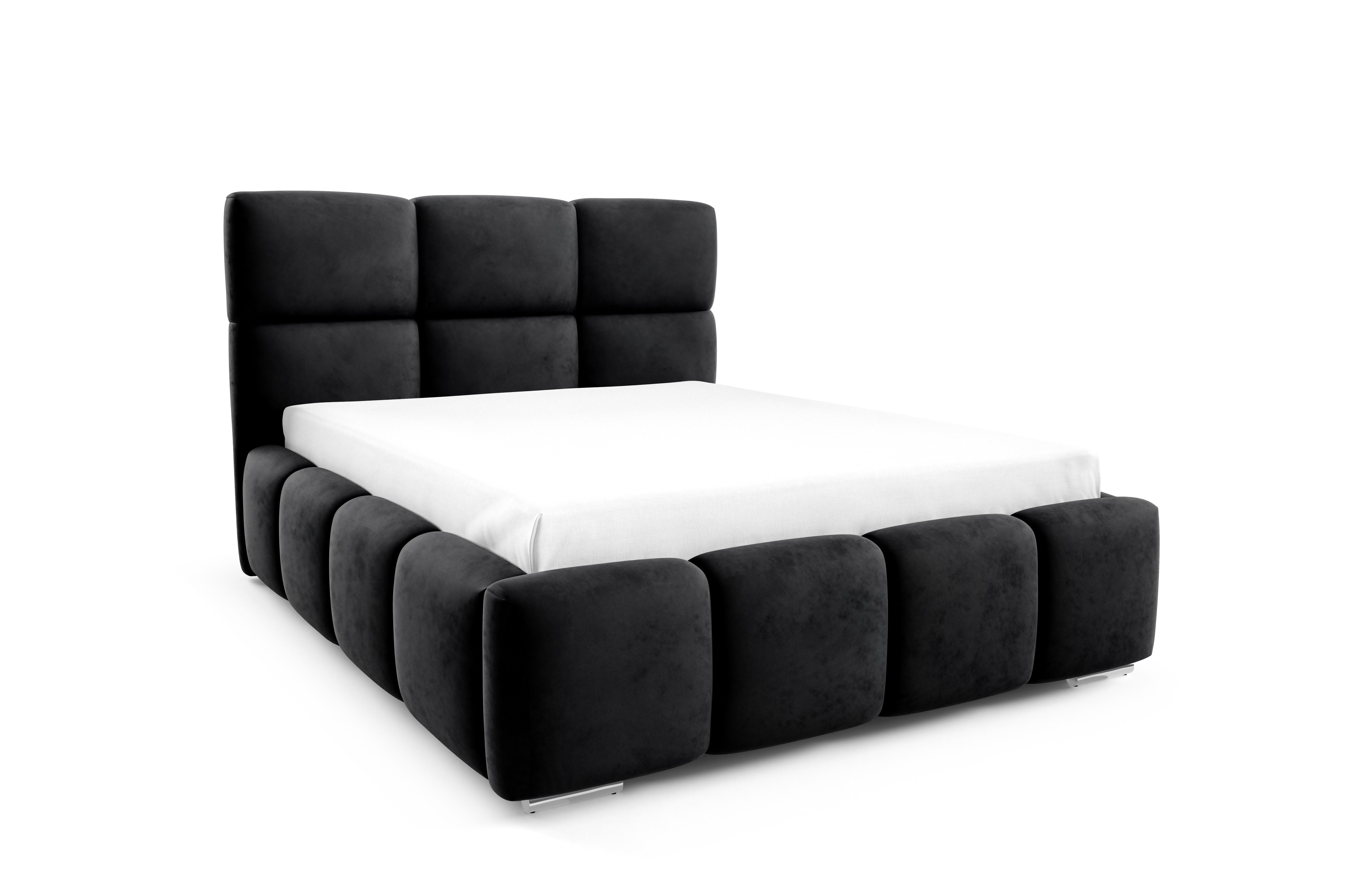 thematys Polsterbett mit Bettkasten & Lattenrost – Stauraumbett+ 140x200 - 200x200 cm