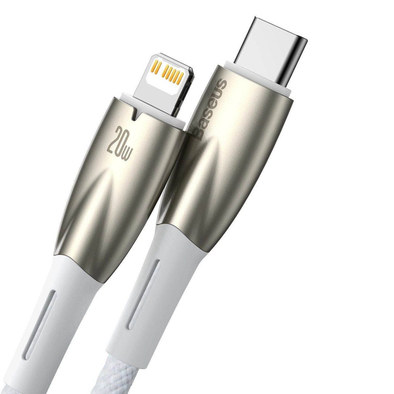 Baseus Glimmer USB-Kabel, USB-C, USB-C, Lightning (100 cm), PD 20 W Schnellladen, USB-C zu Lightning, 1 m Länge