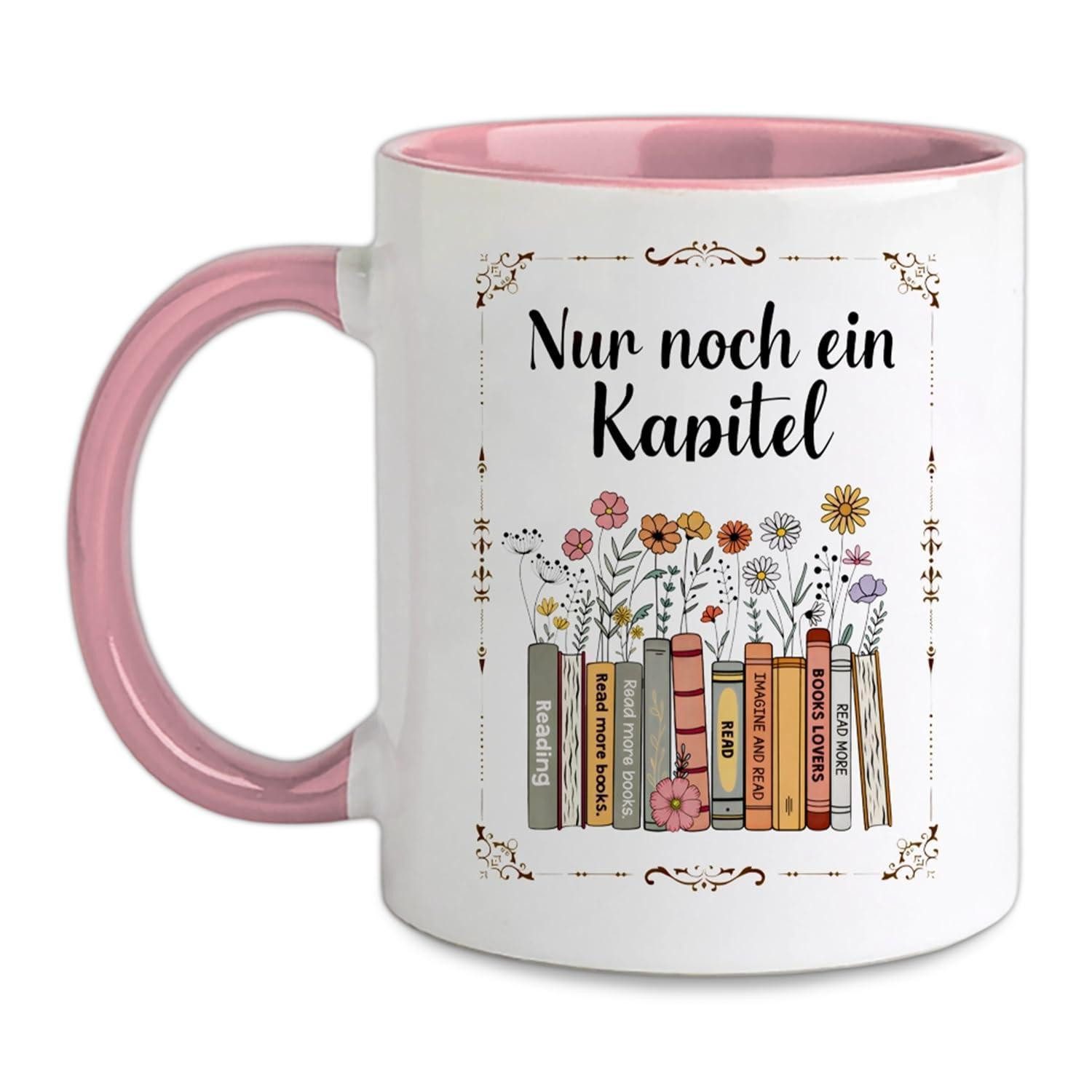LuxusKollektion Tasse Tasse Buchliebhaber Keramik Lesemotiv, Keramik