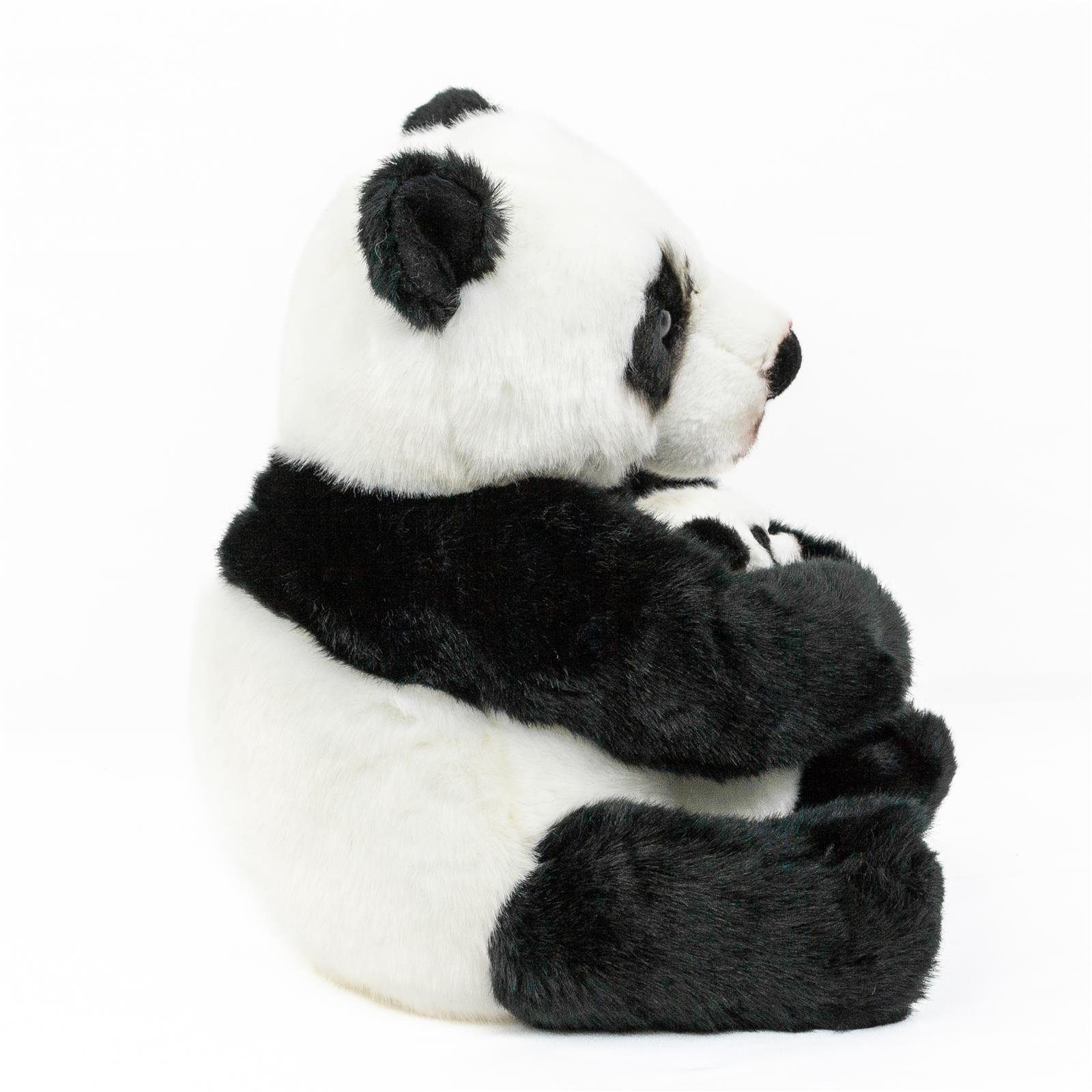 Teddys Rothenburg Kuscheltier Panda mit Baby 27 cm sitzend Stoffpanda Plüschtier (Stofftier, Plüschpanda, Babypanda)