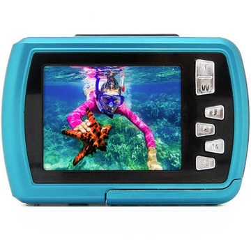 Aquapix W2024″Splash" Iceblue Unterwasserkamera Kompaktkamera (Unterwasserkamera)