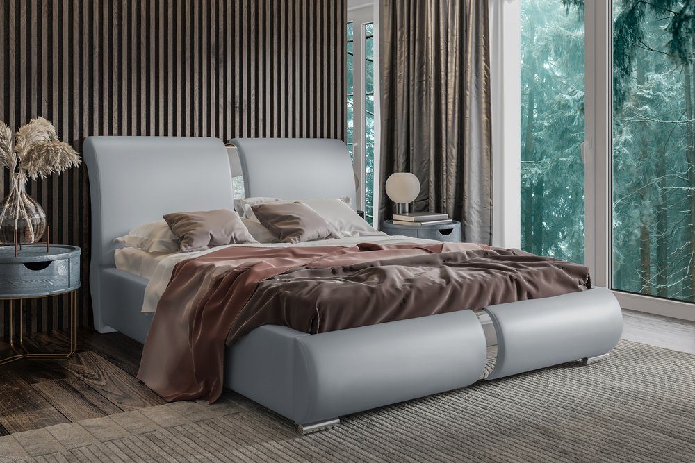 99rooms Polsterbett Lourdes (Schlafzimmerbett, Bett), 120/140/160/180/200 x 200 cm, wahlweise mit Bettkasten, mit Lattenrost