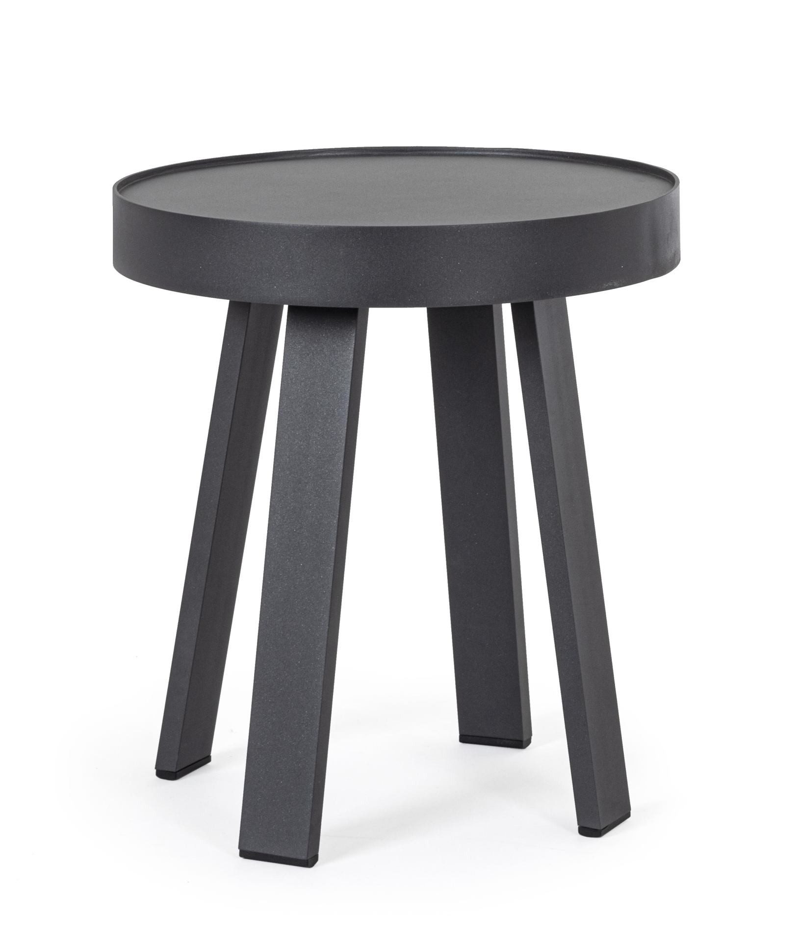 Feeling4Home Couchtisch Spyro aus Aluminium Ø 41 cm, Anthrazit