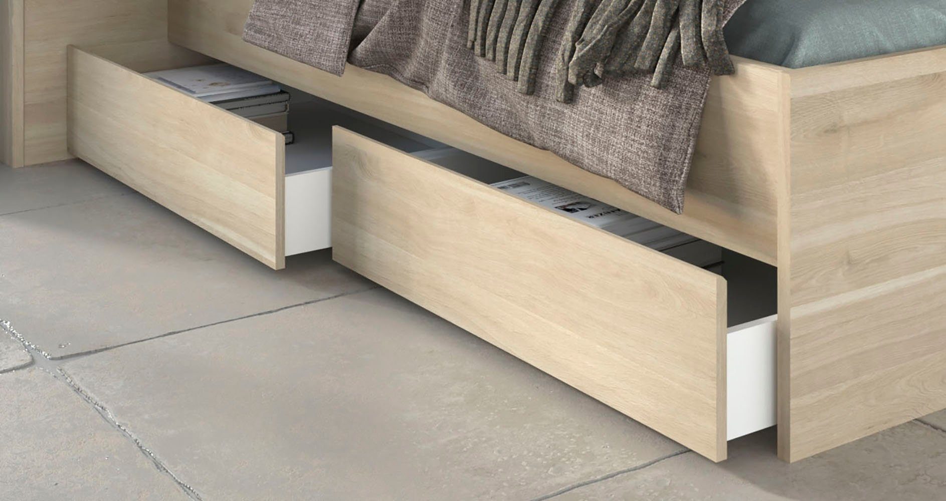 Parisot Stauraumbett Escale, inklusive 2 Schubkästen auf Rollen