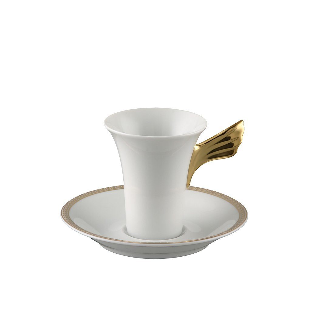 Rosenthal meets Versace Einwegtassen Ikarus Med. Meandre d`Or Espresso-/Mokkatasse 2-tlg., Porzellan