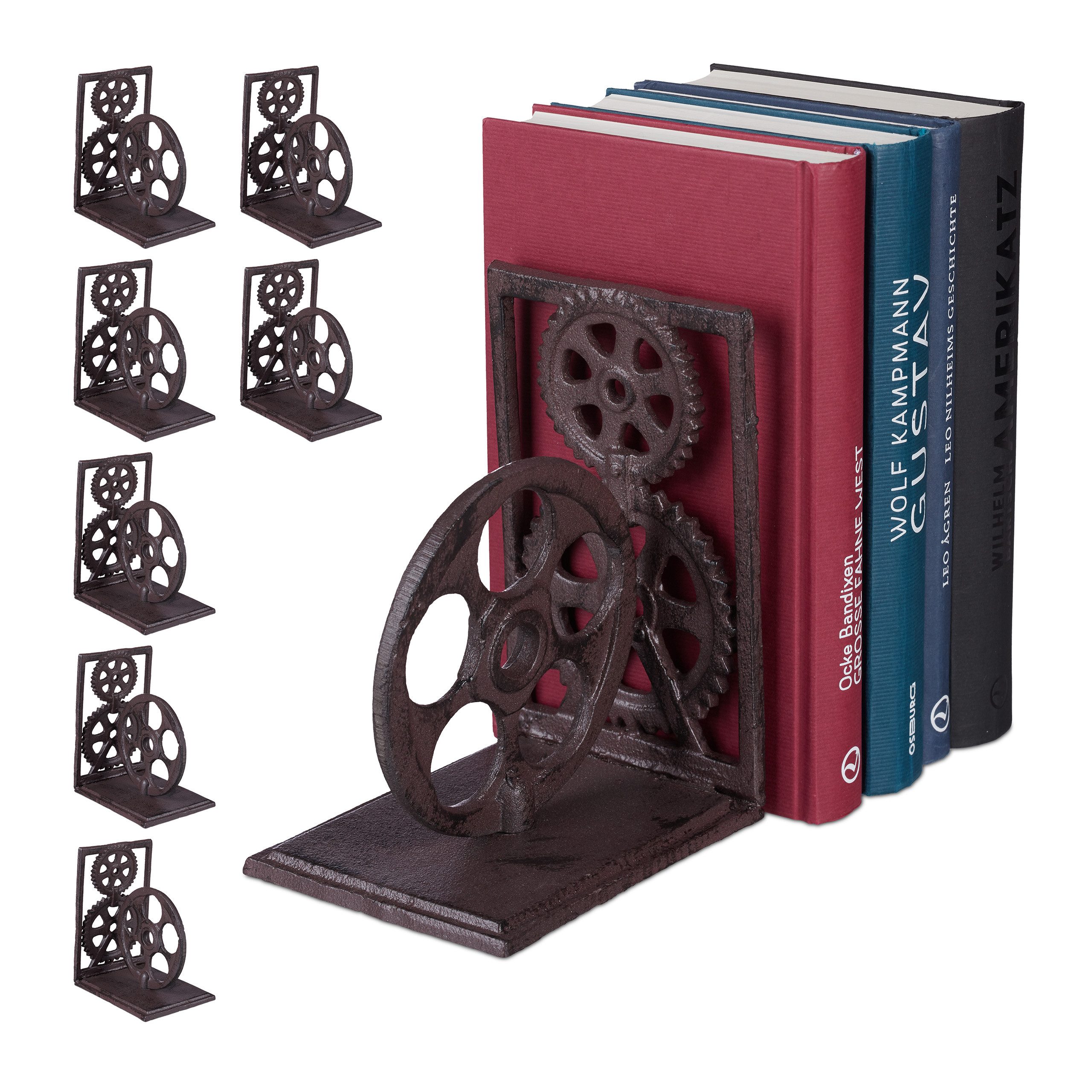 Buchstütze 8 x Retro Buchstütze Filmrolle
