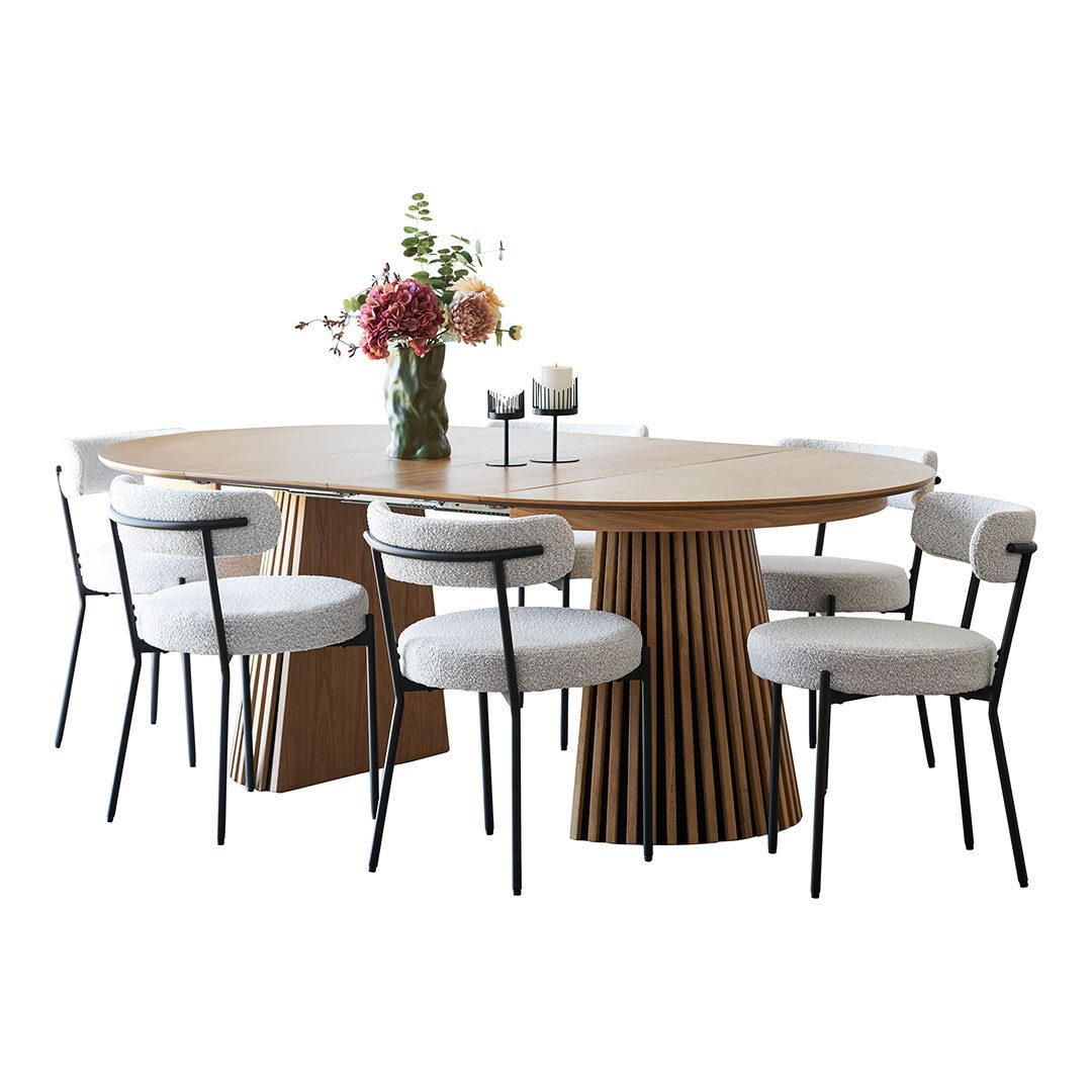 ebuy24 Essgruppe Tokyo Essgruppe Esstisch inkl. 2 Einlegeplatten Ø1, (7-tlg)