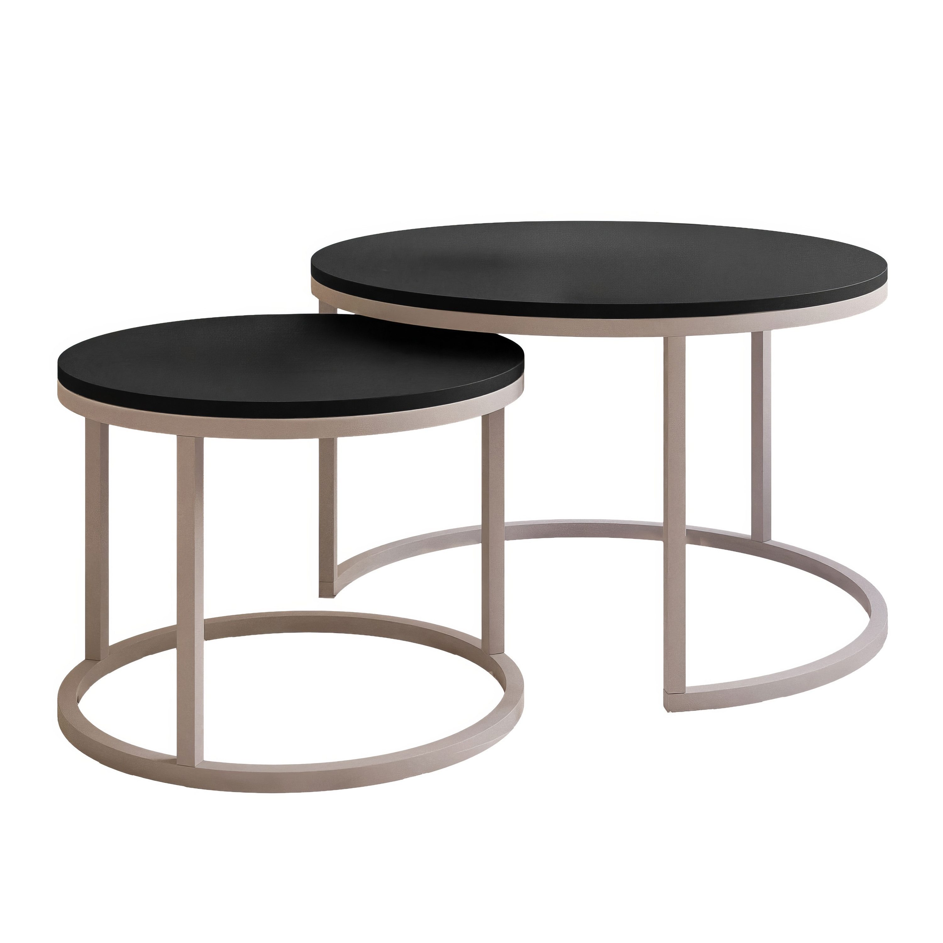 Lookway Couchtisch CIRI 2in1 Matt KASCHMIR (2er Set), Durchmesser: ⌀70 cm u günstig online kaufen