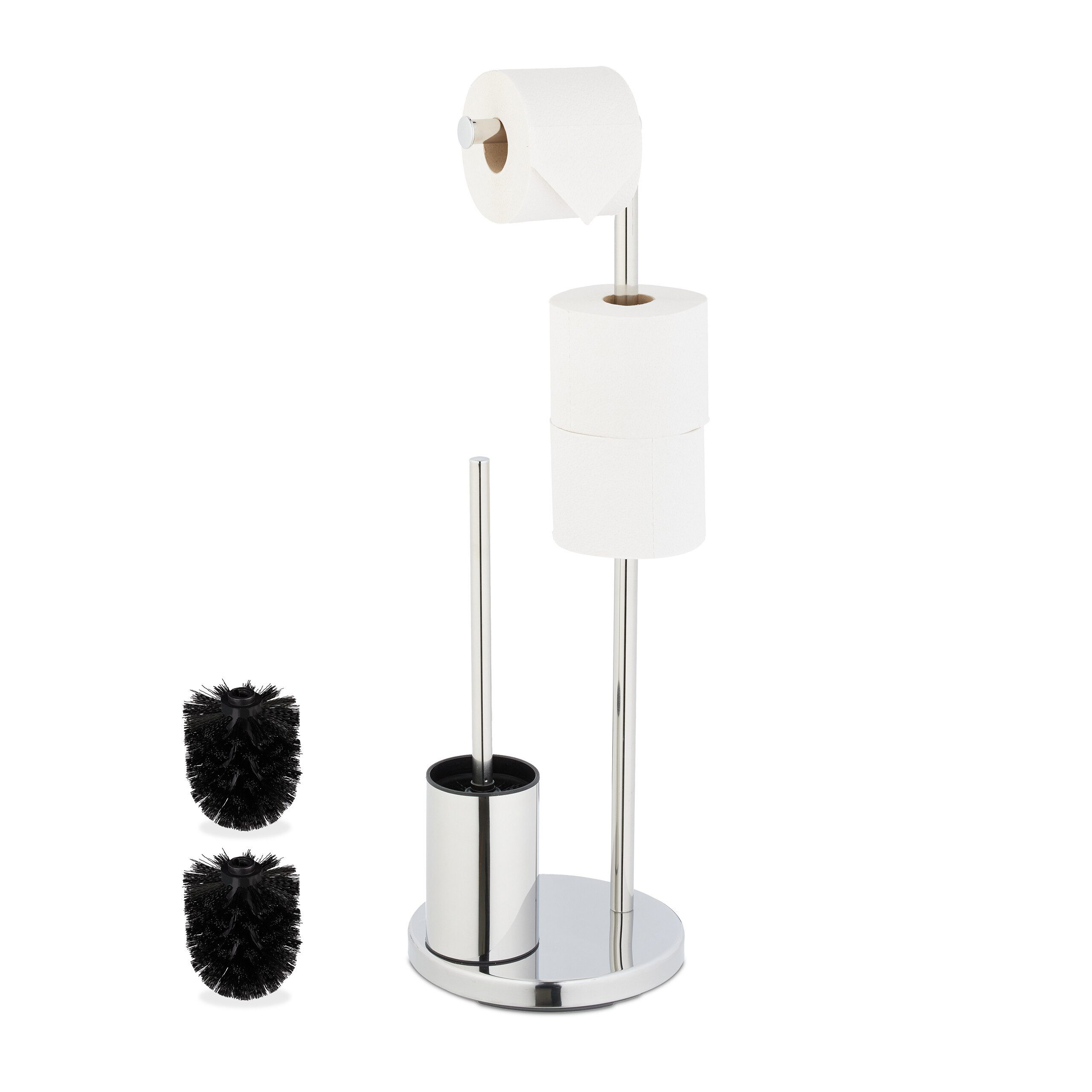 relaxdays WC-Garnitur mit Toilettenpapierhalt, WC, (Set, günstig online kaufen