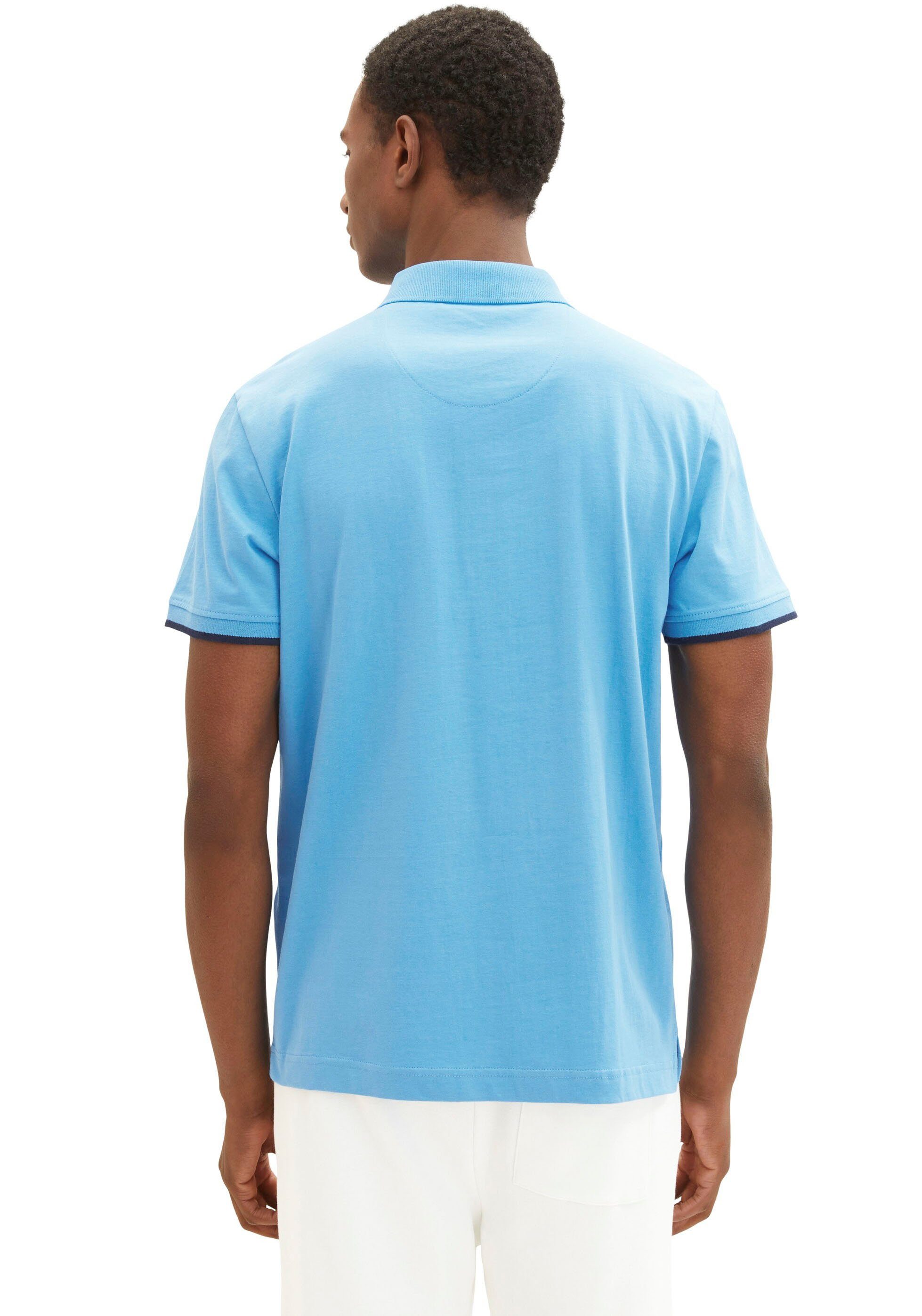 TOM TAILOR Poloshirt mit blue sky Details kontrastfarbenen rainy