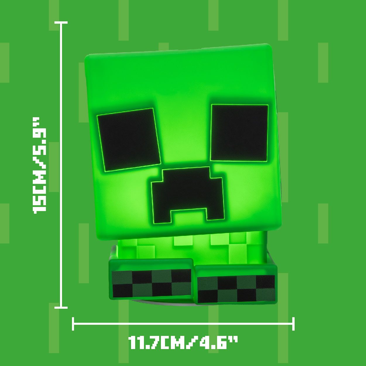 Paladone Dekolicht Squishy Glo Silikon Lampe Creeper aus Minecraft, LED fest integriert, 3 Helligkeitsstufen, 3 Stunden Nachtlicht Modus
