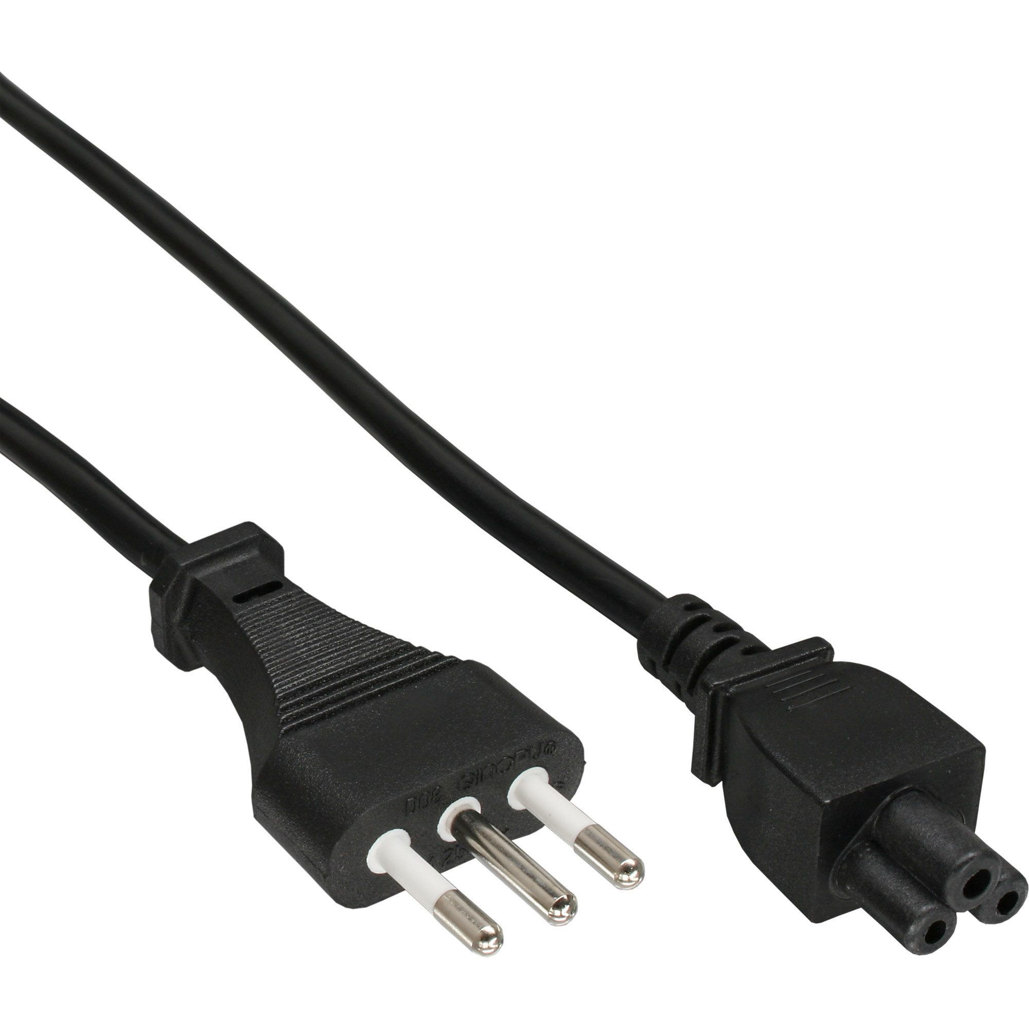 InLine® Netzkabel für Notebook, Italien, 3pol Kupplung, 2,0m Stromkabel