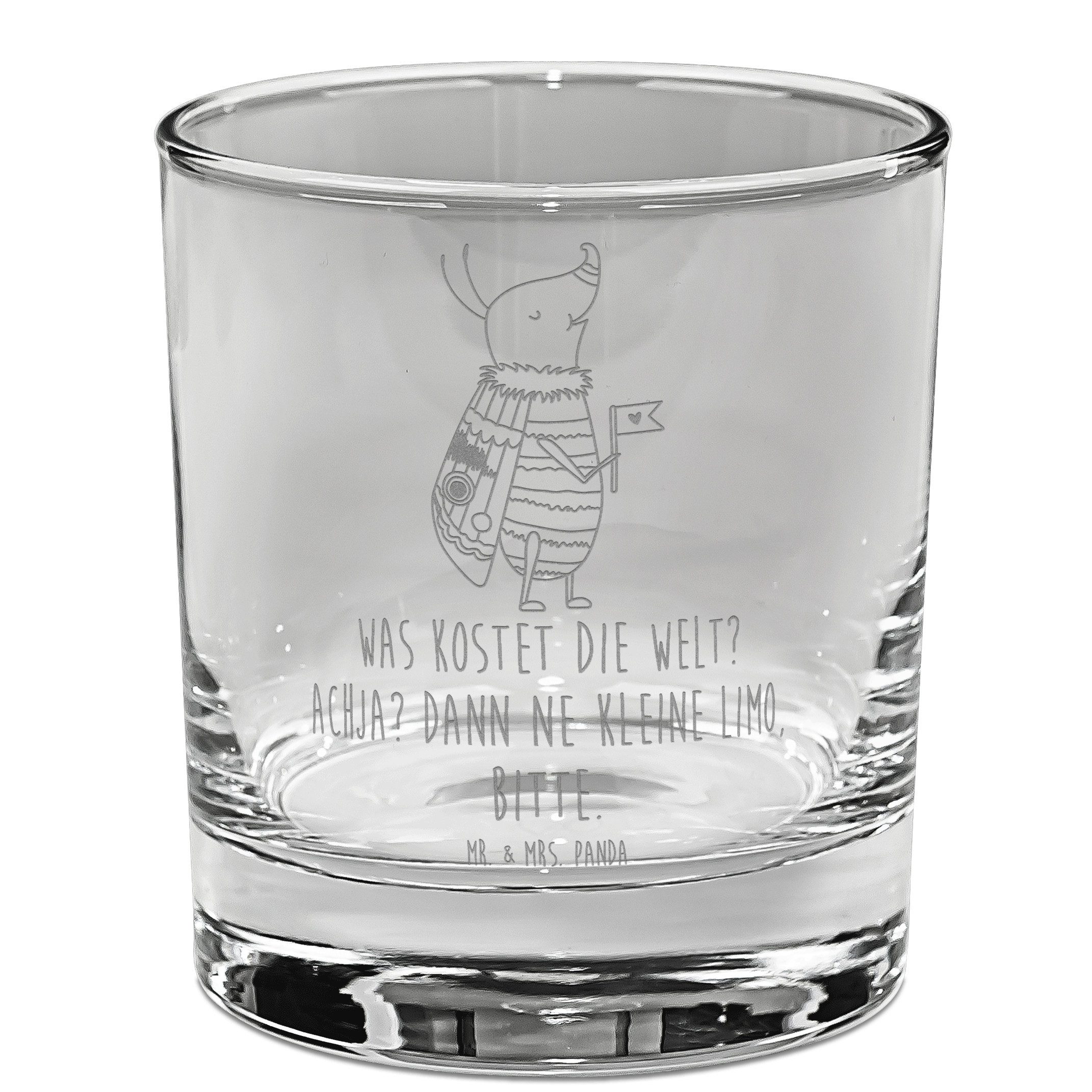 Mr. & Mrs. Panda Whiskyglas Nachtfalter Fähnchen Transparent