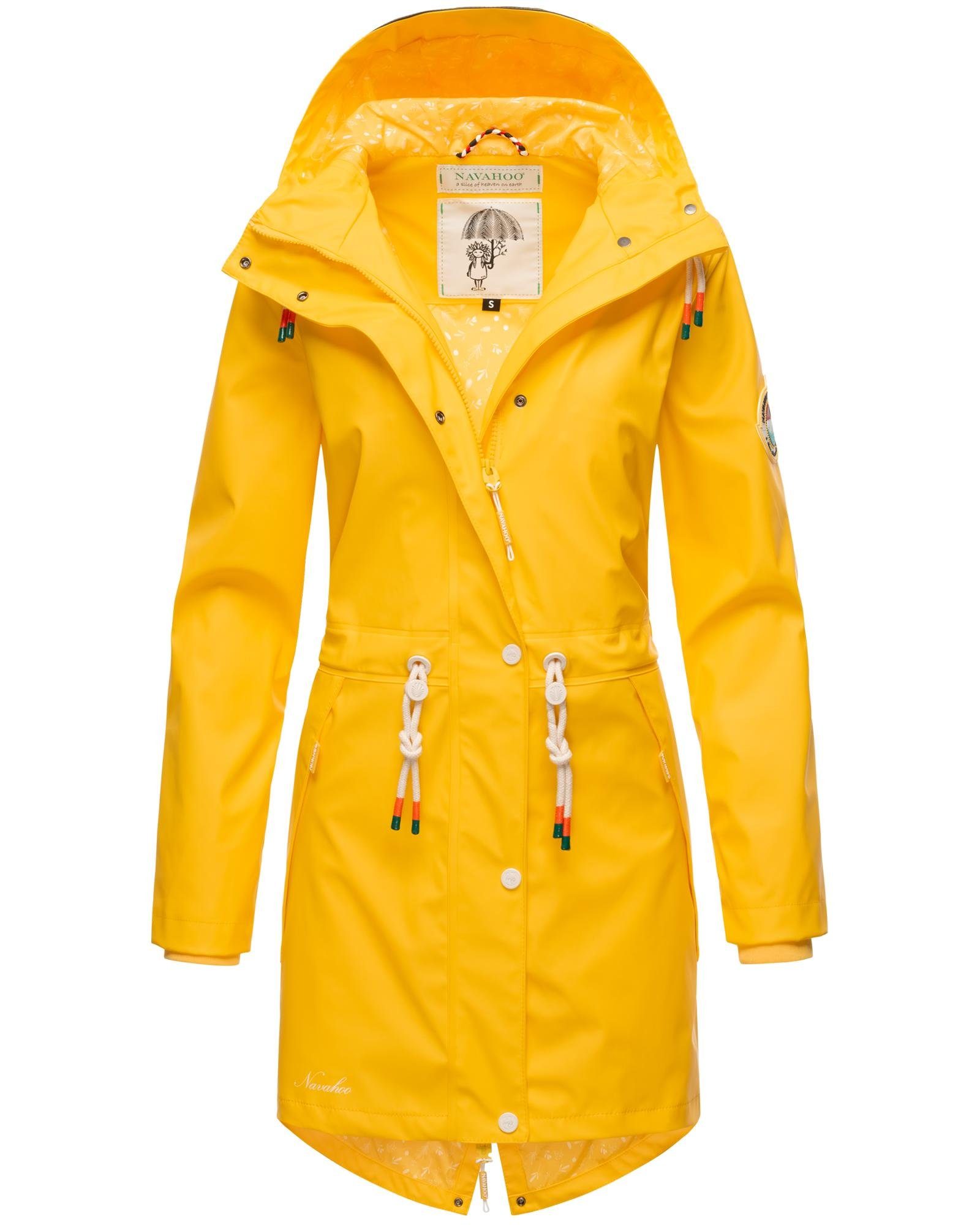 Navahoo Regenjacke Tropical Stormoo modischer Damen Outdoor Regenmantel gelb | Übergangsjacken