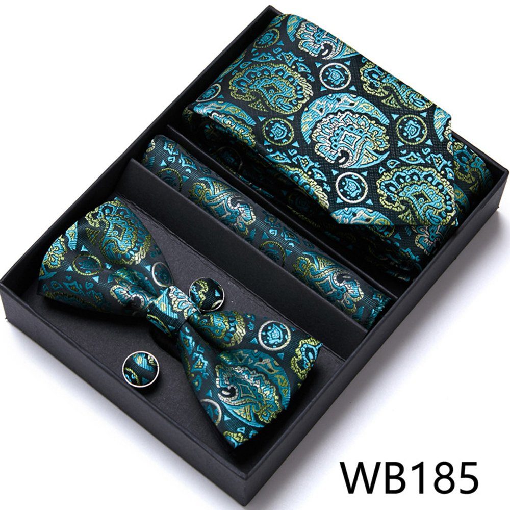 Coonoor Krawatte Taschentuch Krawatte & Einstecktuch Set, Herren Krawattenbox Set