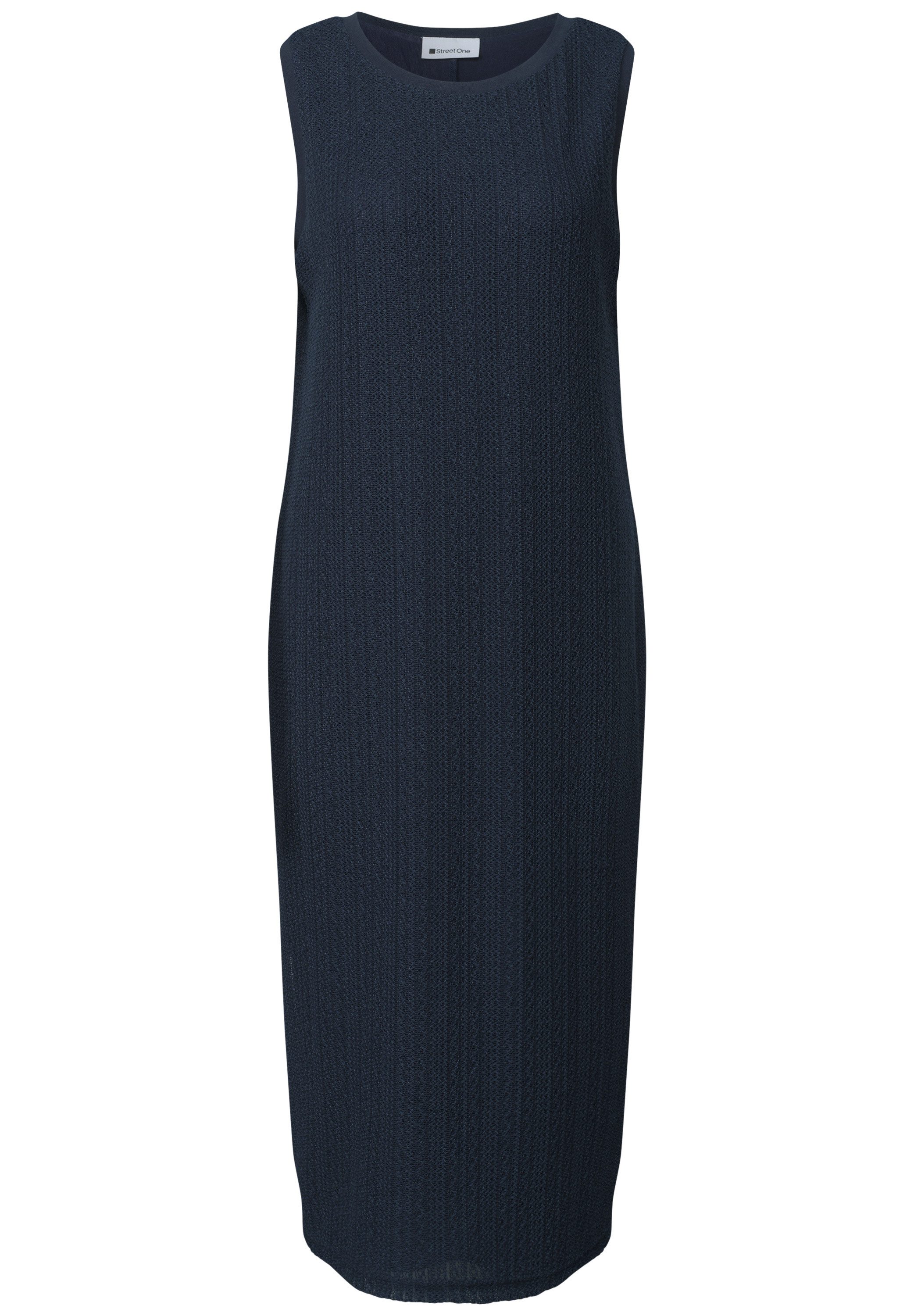 STREET ONE Midikleid Sommerkleid mit Spitze und Rundhals