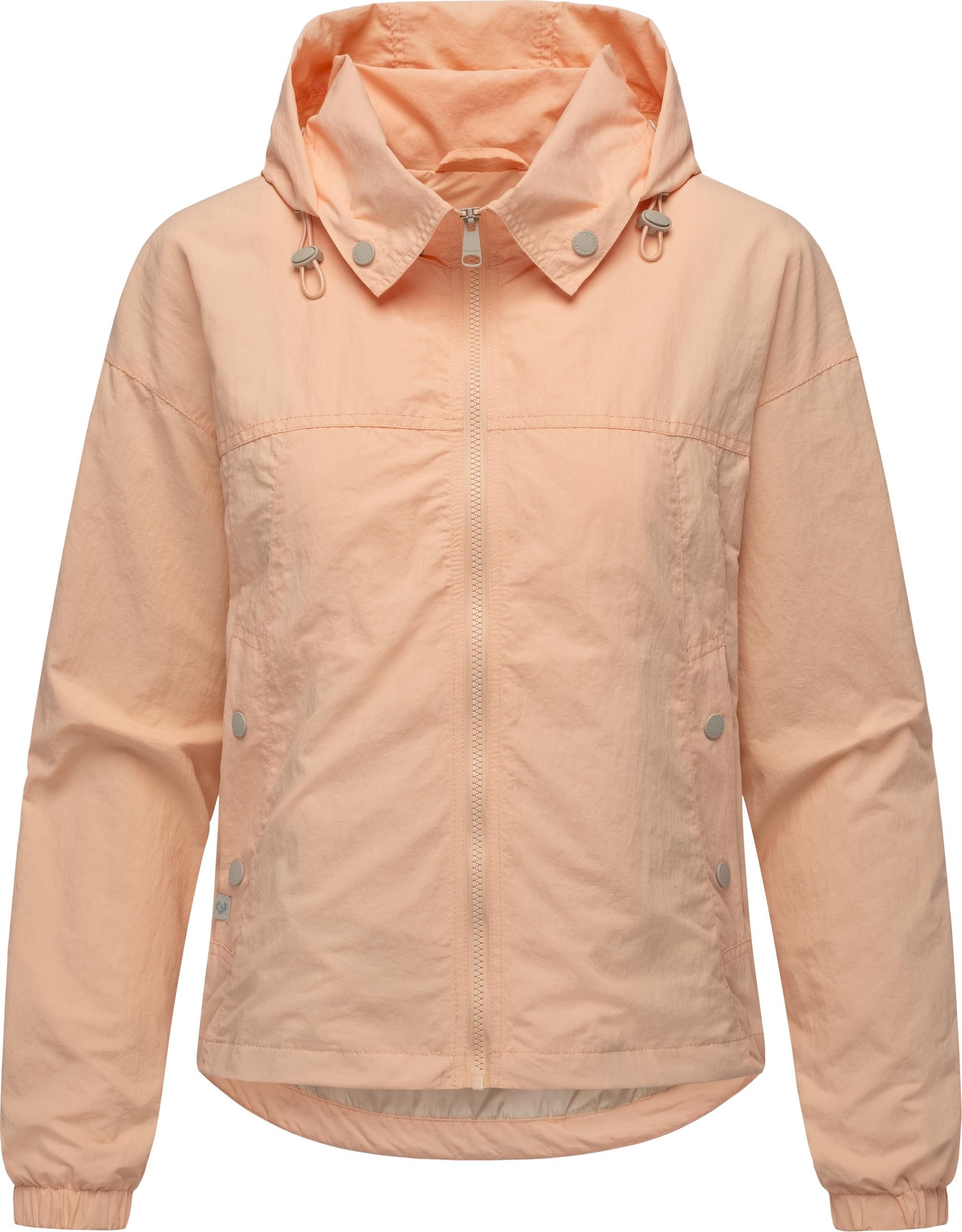 Ragwear Outdoorjacke Cerys kurze Damen Übergangsjacke mit verstaubarer Kapuze