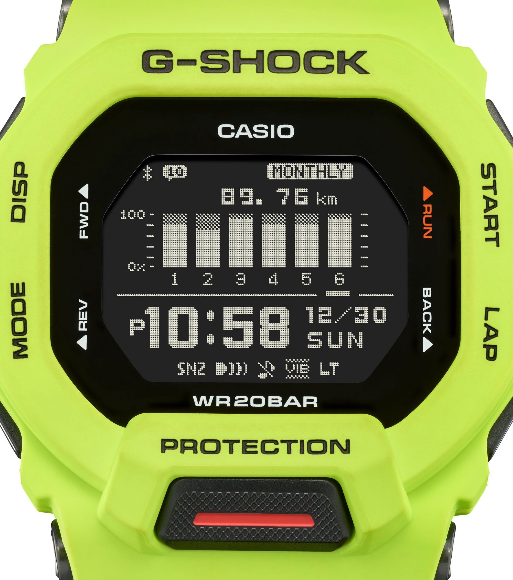 CASIO G-SHOCK GBD-200 Smartwatch, Armbanduhr, Herren,Bluetooth,Schrittzähler,bis 20bar wasserd.,digital