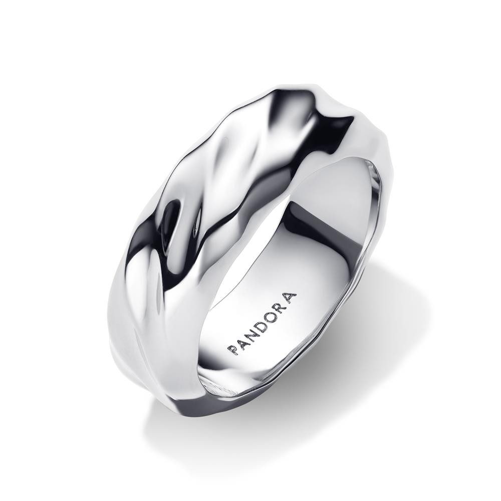 Pandora Fingerring Ring für Damen mit Wellenoptik, Sterlingsilber von PANDORA Essence