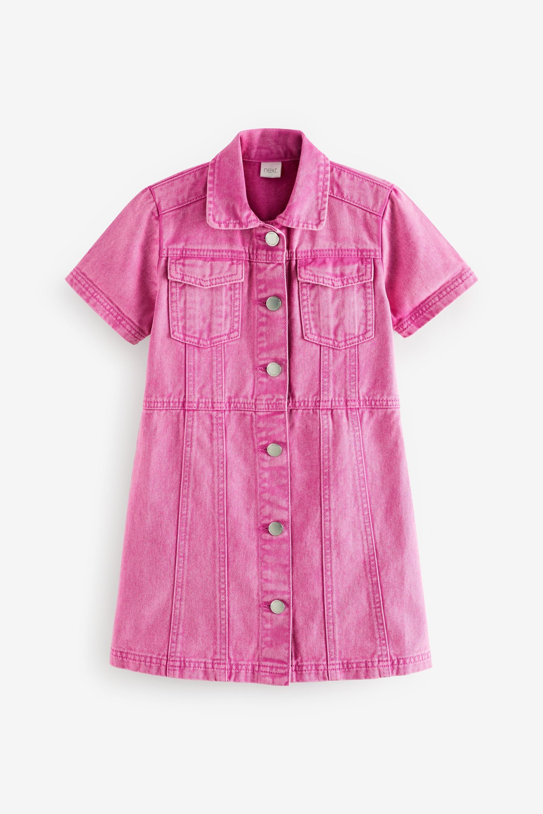 Next Jeanskleid Tailliertes Jeanskleid (1-tlg) Pink