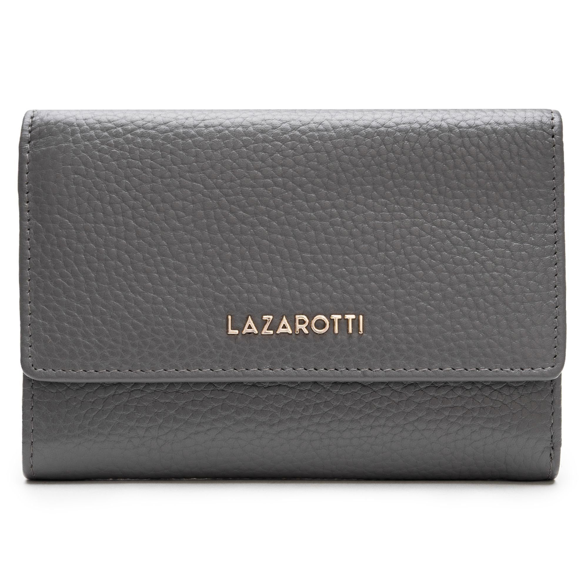 Lazarotti Geldbörse Bologna Leather, Leder grey