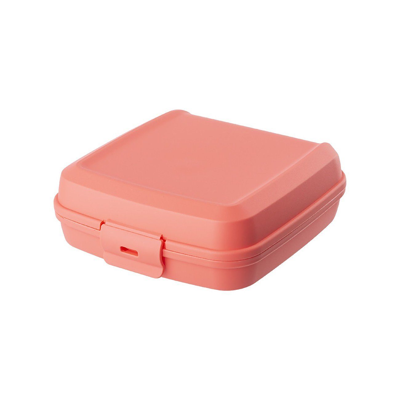 Engelland Lunchbox Brotdose mit Klickverschluss, Kunststoff (BPA-frei), (Vorteils-Set, 1-tlg., Ideal für Schule, Kindergarten und Arbeit), BPA frei, robuster Kunststoff, spülmaschinengeeignet Lachs