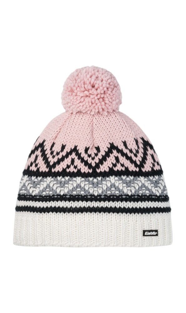 Eisbär Bommelmütze Mütze (Pompon) Kathrin Damen - Merinomix - pink/weiss/schwarz