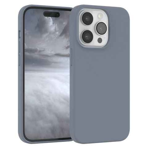 EAZY CASE Handyhülle Premium Silikon Case für Apple iPhone 14 Pro 6,1 Zoll, Silikonhülle Slimcover mit Displayschutz Etui Violett / Lila Lavendel