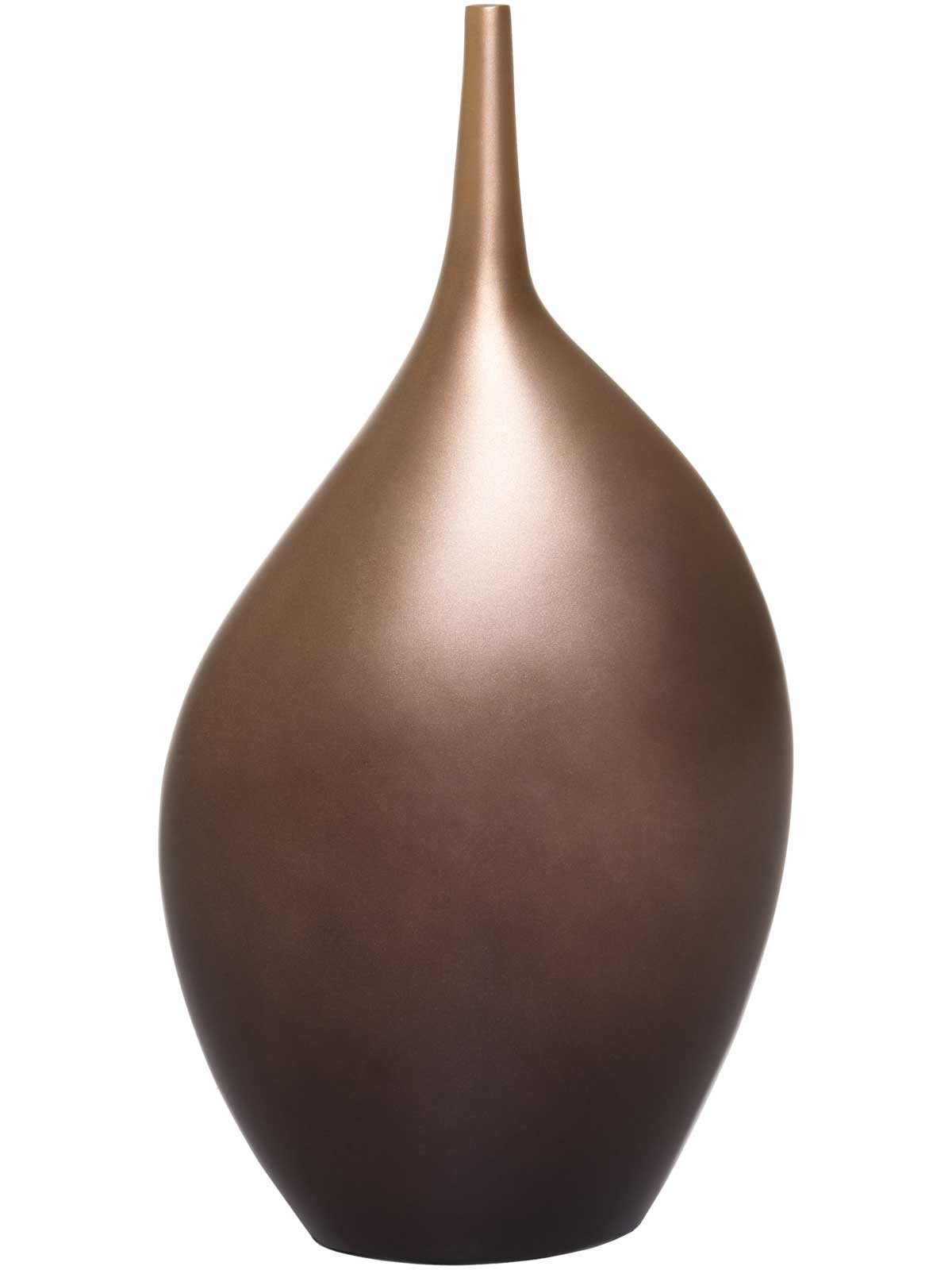 VIVANNO Bodenvase Fiberglas NOBRE Rund - Bronze Matt (1 St), 24x14x48 cm günstig online kaufen