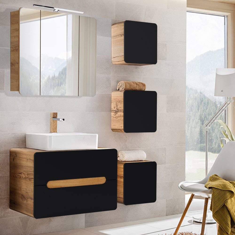 Lomadox Badmöbel-Set NEW-LUTON, (Spar-Set, 5-St), Wotaneichn günstig online kaufen