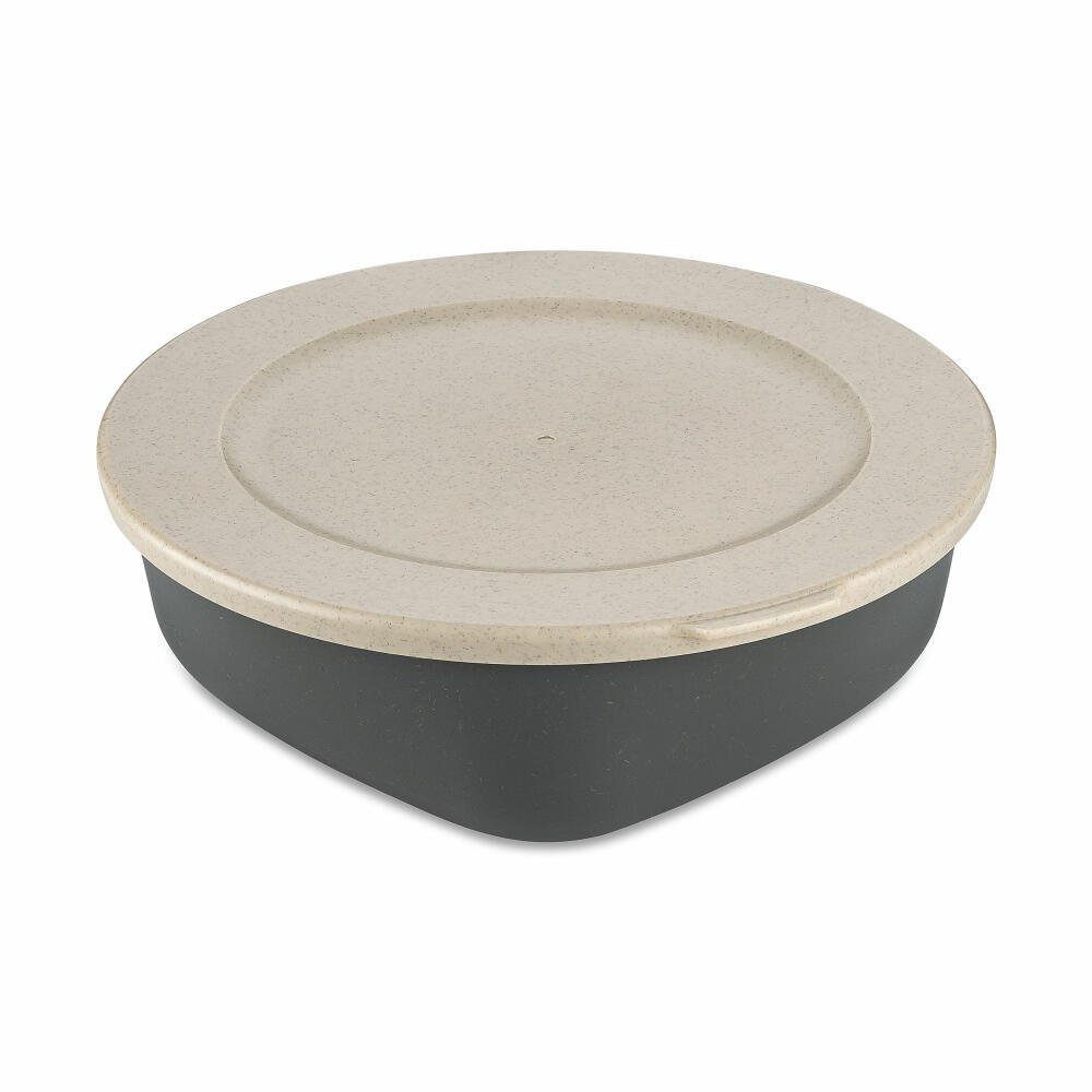 KOZIOL Frischhaltedose Connect Box Nature Ash Grey, 1.3 L, Kunststoff-Holz-Mix, mit Deckel