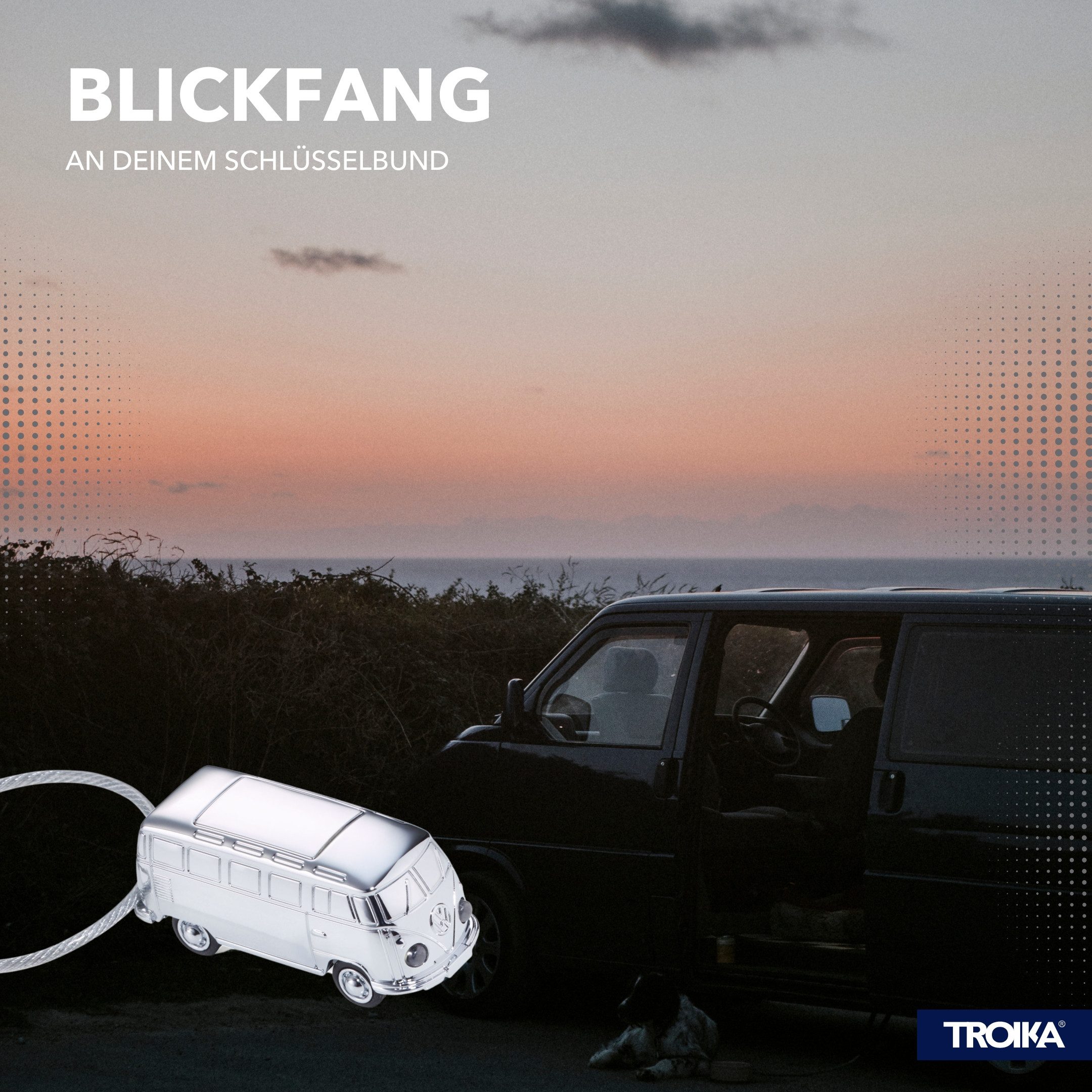 TROIKA Schlüsselanhänger LIGHT BULLI T1 1962