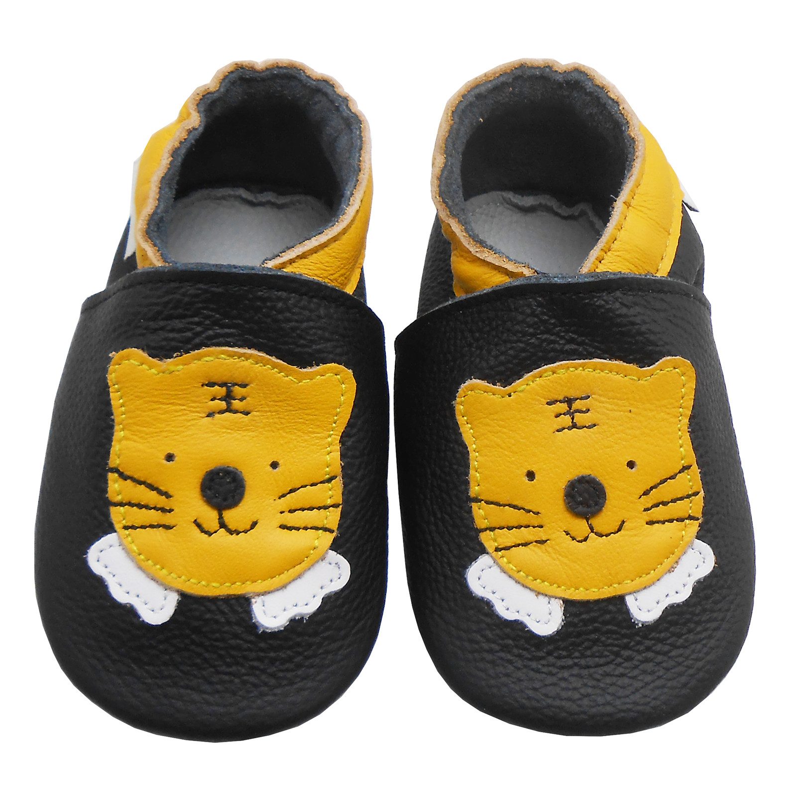 Weiche Leder Krabbelschuhe Baby Lauflernschuh Lederpuschen Tiger Krabbelschuh