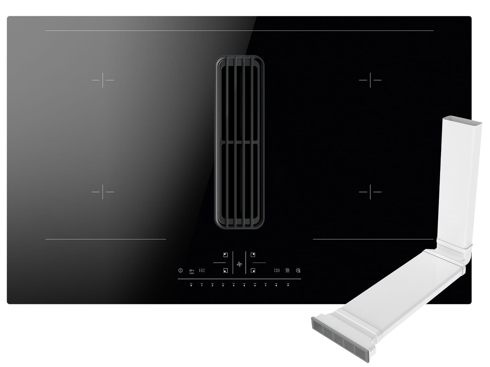 Amica Kochfeld mit Dunstabzug 1195380 + 1195388, Timer, TouchControl-Bedienung