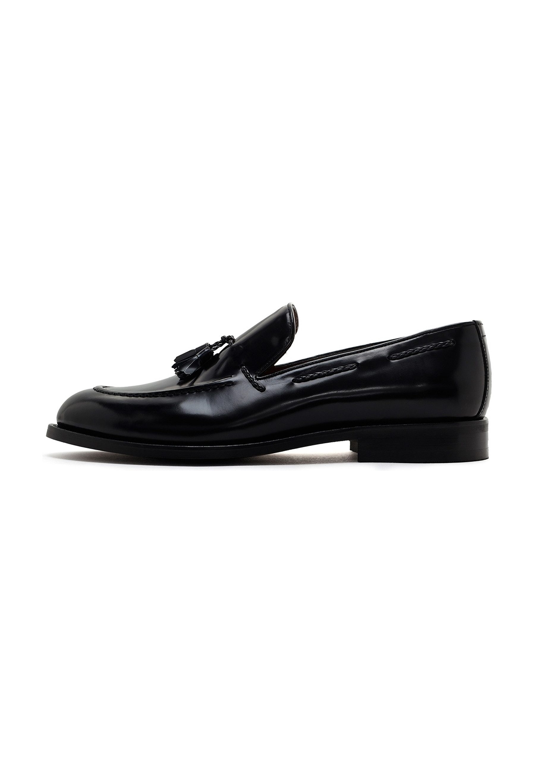 Derimod Klassische Loafer aus Leder Loafer Echtes Leder, Lederfutter, Neolit-Sohle, Slip-On, Quastendetail